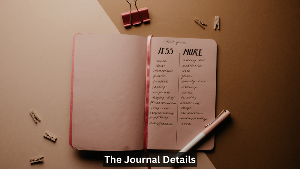 The journal details