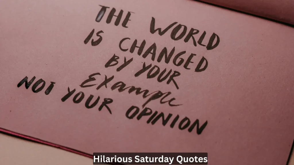 Hilarious Saturday Quotes