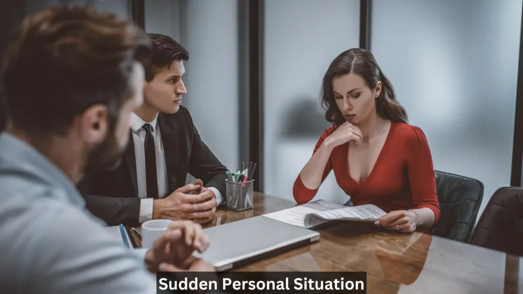 Sudden Personal Situation